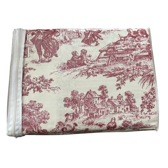 NWT Vintage A.L. Ellis Inc. Tie-Up Valance Victoria Toile Red 60” Wide 24” Deep - Picture 2 of 2